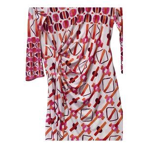 Women's Dress By New Directions Size 14 Pink &‎ Orange With Belt